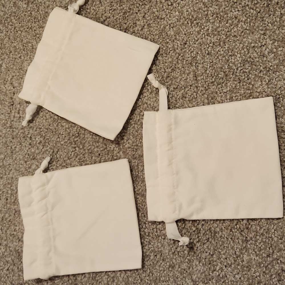 Dior White Pouches with Gold Logo - Picture 2 of 4